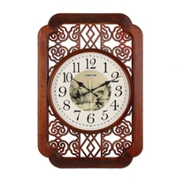 luxury chinese wall clock living room large wooden silent wall clock modern design reloj pared grande wall decor ll50wc