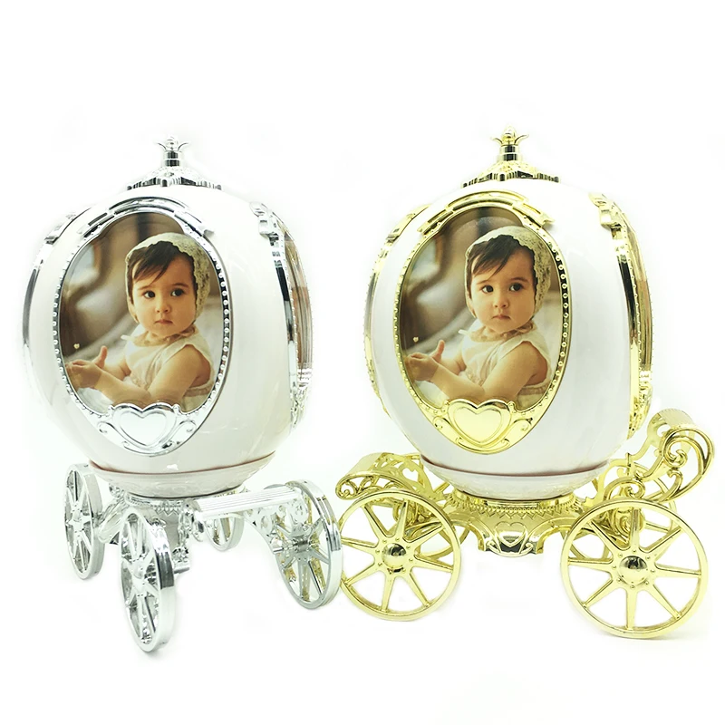 

Music Box Pumpkin Carriage Rotating Melody Album Baby Photo Home Decoration Educational Christmas Kid Gift Children's Fidget Toy
