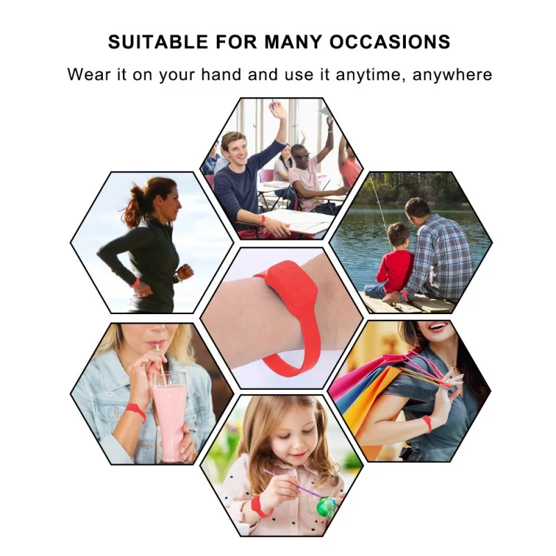 Браслет для дезинфицирующего средства рук регулируемый переносной диспенсер