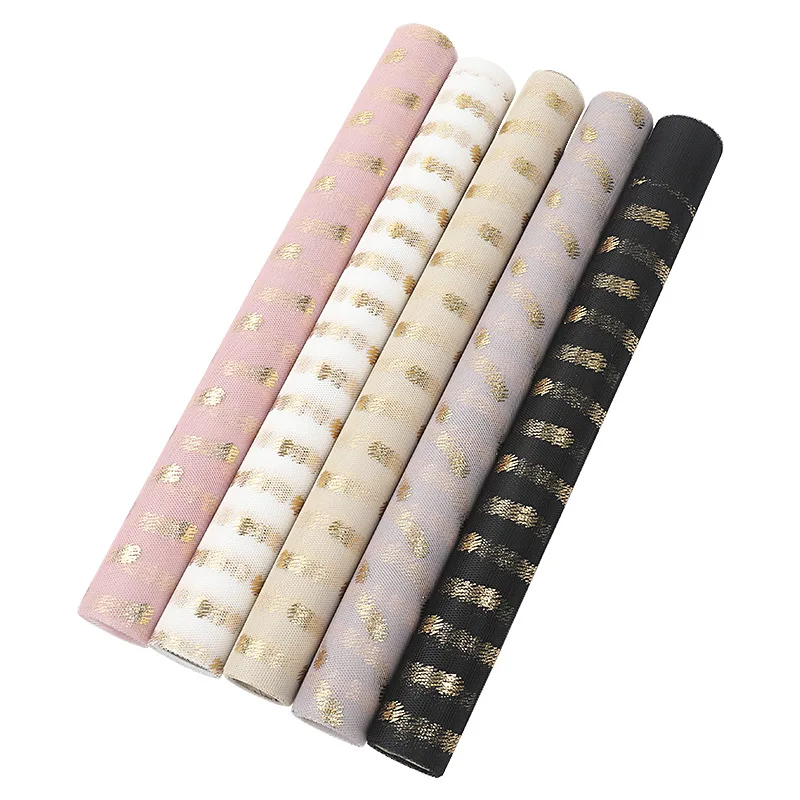 Корейский стиль блестящая сетка Упаковка букета оберточная бумага цветок Марля