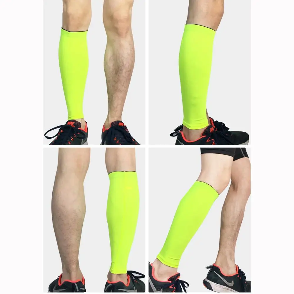 

Solid color calf guard Sports calf support Cycling Leg Warmers Compression Shin Wrap Guard Running Leg Sleeve Football Leggings