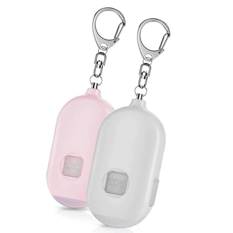 

2 Pcs Personal Keychain Alarm Siren -130 DB Loud Siren Song with LED Light Emergency Safety Alarm for Woman,Girls,Kids