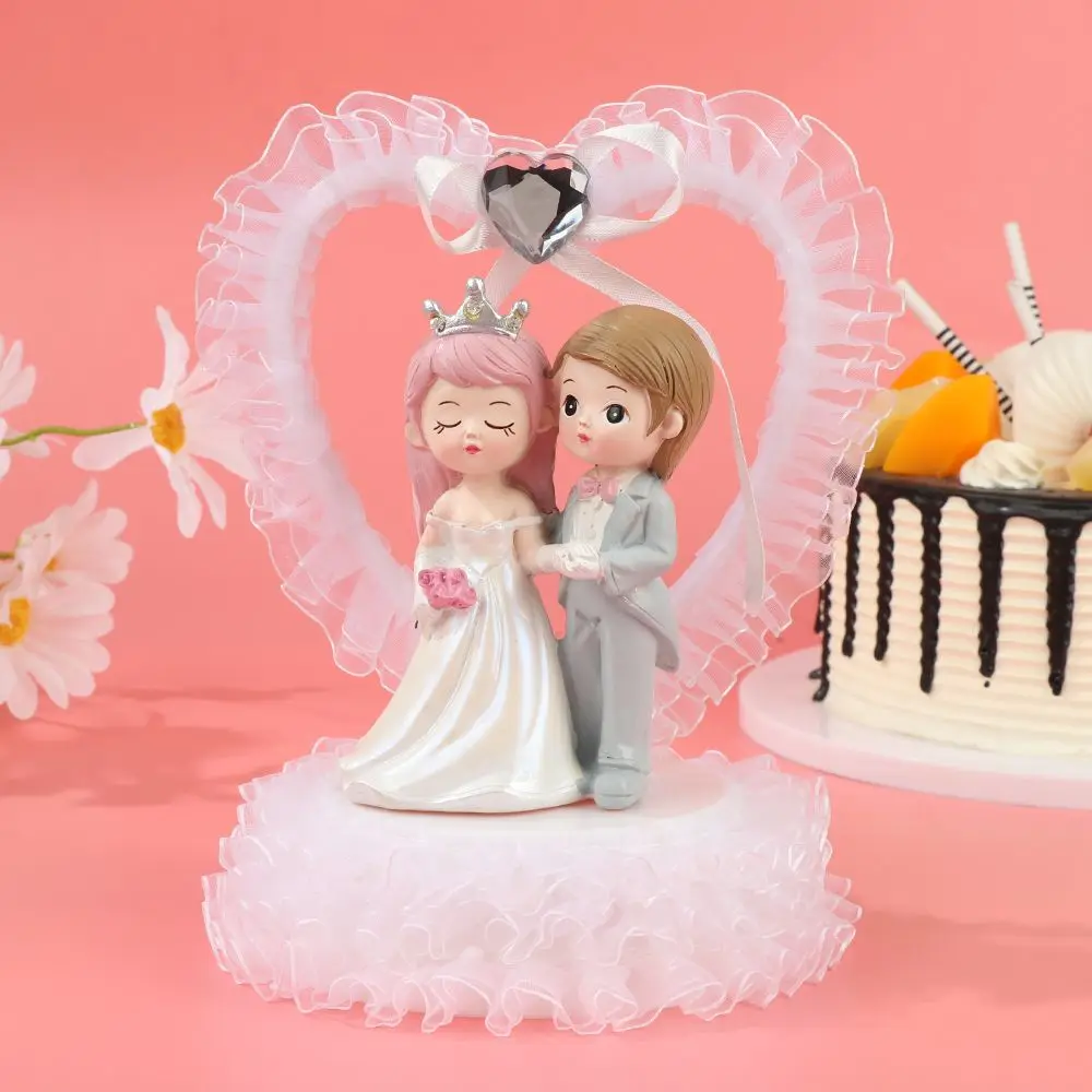 Романтический Топпер для торта невесты жениха пары свадебное украшение день