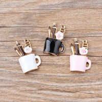 10pcslot make up cup tool gold colour enamel charms for design bracelet earring jewelry diy craft
