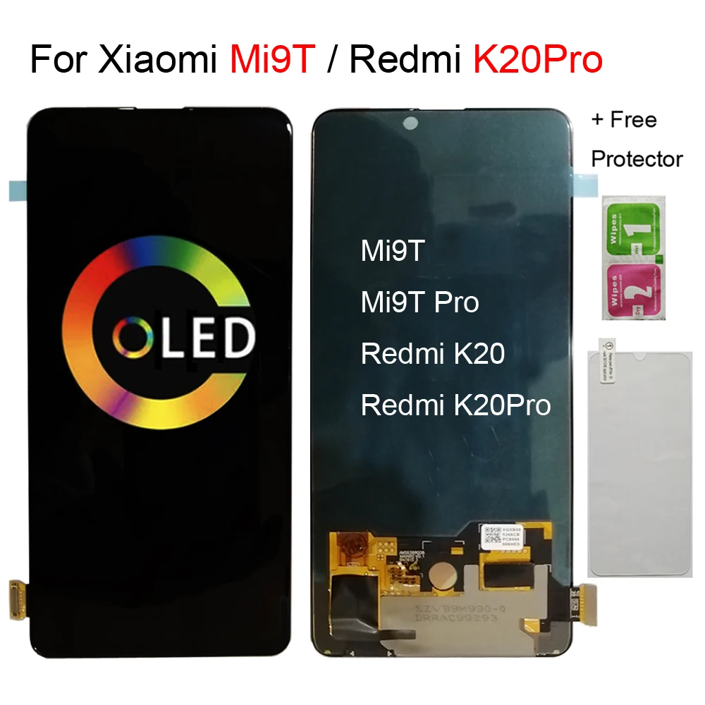 ЖК дисплей 6 39 дюйма для Xiaomi Mi 9T Pro Redmi K20 сенсорный экран с дигитайзером в сборе mi 9t
