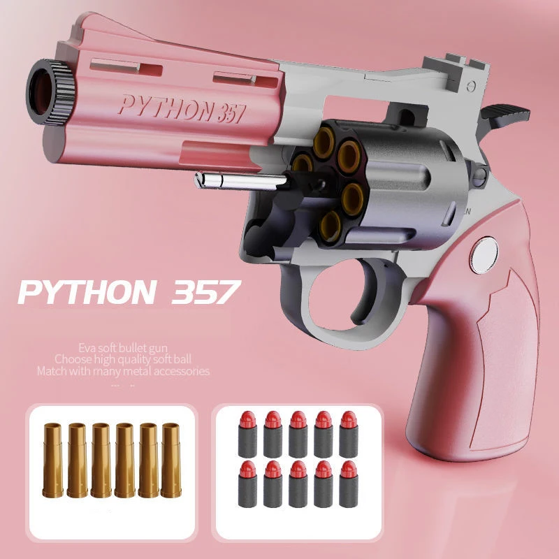 

ZP-5 Revolver Pistol Launcher Safe Soft Bullet Outdoor Toy Gun Weapon Airsoft Pneumatic Shotgun Gun Pistola For Kids Boys Gift