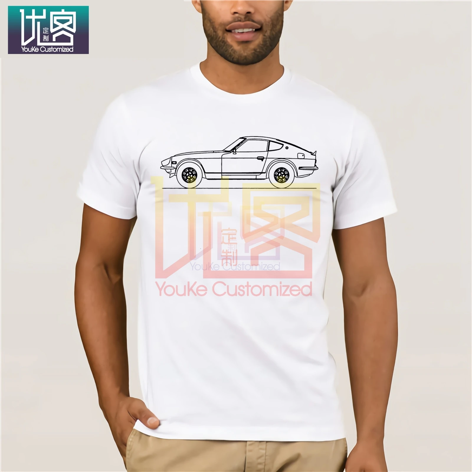 Футболки с машинками 240Z Minimal Line Art футболки повседневные летние топы брендовая