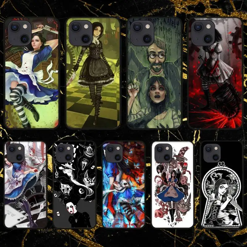 

ZORORONG Alice Madness Returns Phone Case For iPhone 11 12 Mini 13 Pro XS Max X 8 7 6s Plus 5 SE XR Shell