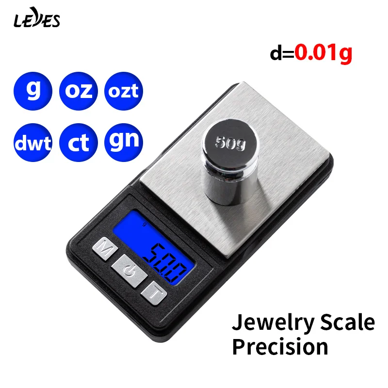 

Mini Digital Jewelry Scale Balance Precision 0.01g-1000g Electronic Weighing Pocket Electronic Weight LCD Display Ounces Gram
