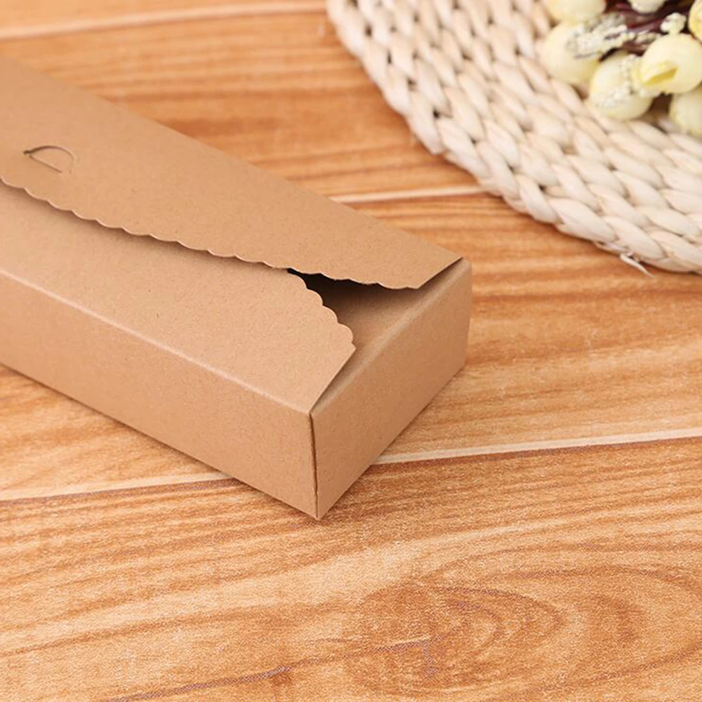 10 шт./лот подарочные коробки из крафт бумаги ручная работа коробка для