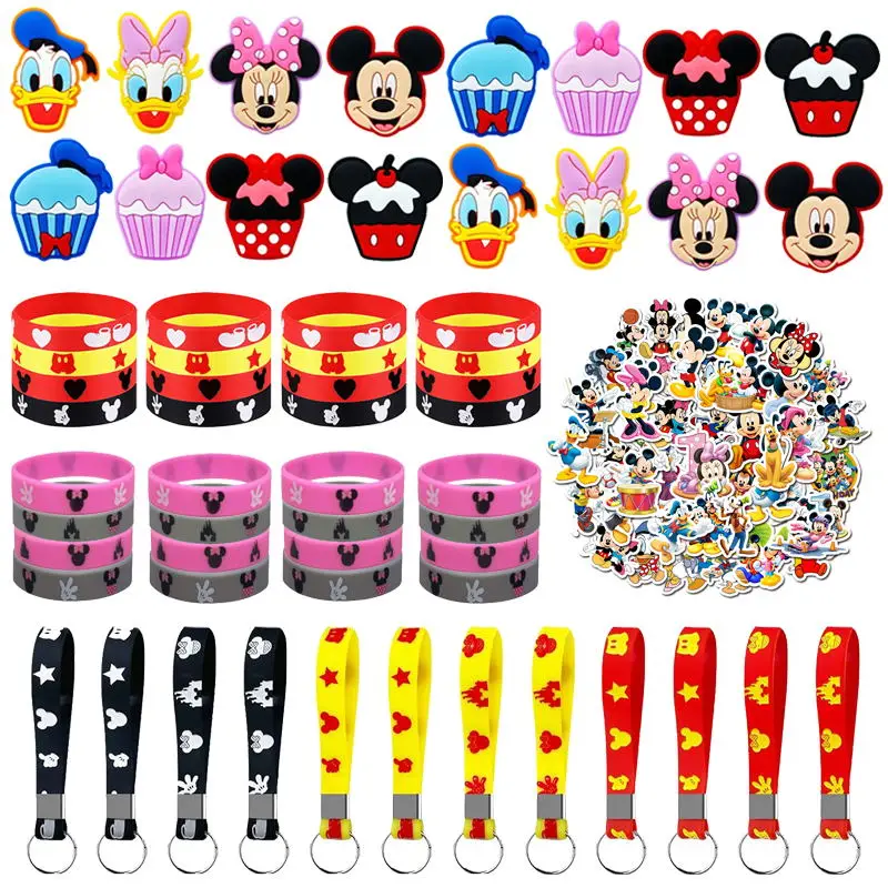 150 шт. игрушки для вечерние с Микки и Минни Маусом браслеты цепочка ключей
