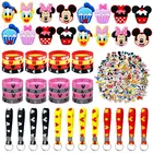 150 шт. игрушки для вечерние с Микки и Минни Маусом, браслеты, цепочка для ключей, наклейки, маленькие подарки для детей, товары для вечеринки в честь Дня Рождения гостей