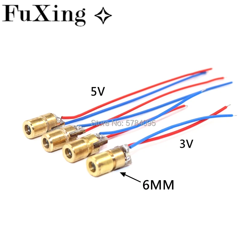Лазерный диод 650 нм 6 мм 3/5 в 5 млн. Ватт Регулируемый лазерный точечный модуль с