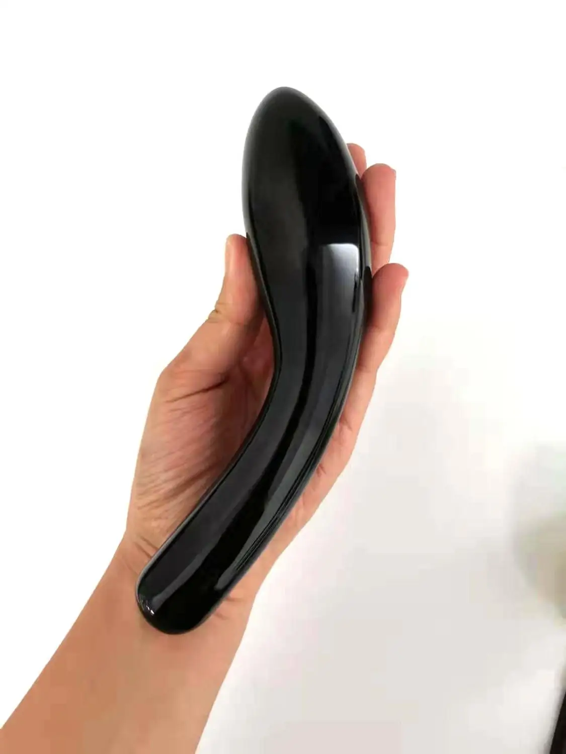 Оптовая цена натуральный ручной резной черный обсидиан кристалл Массажная