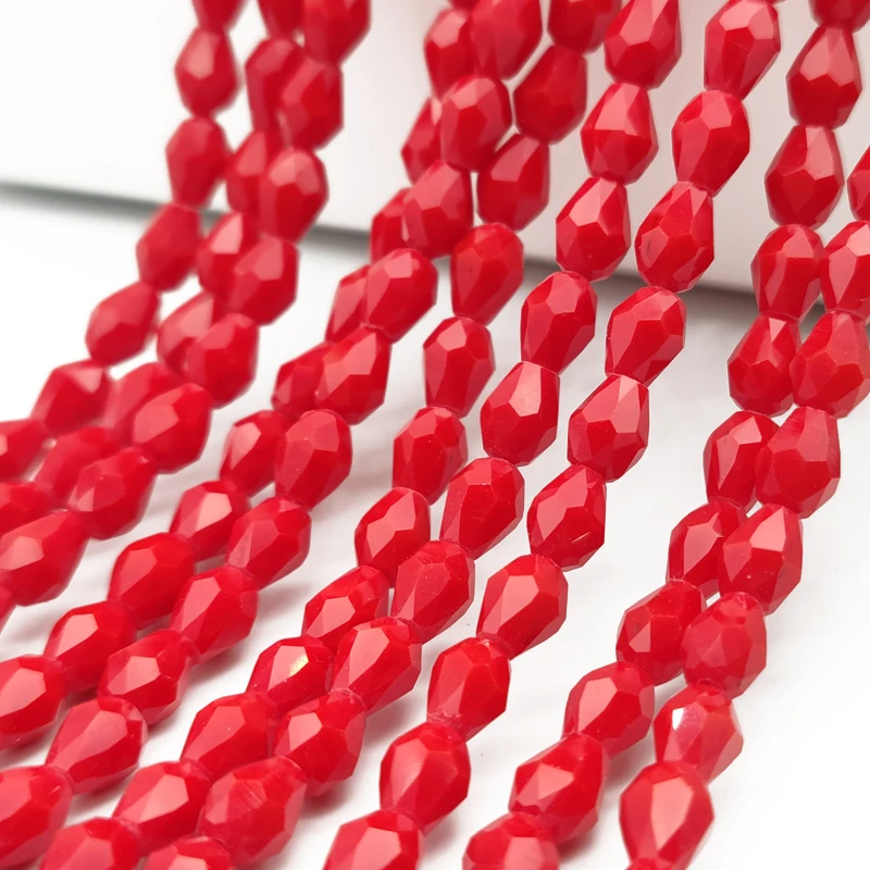 

Стеклянные бусины в форме капли с австрийским красным кристаллом, свободные бусины-разделители, 3x5 5x7 8x1 мм, фотобраслет