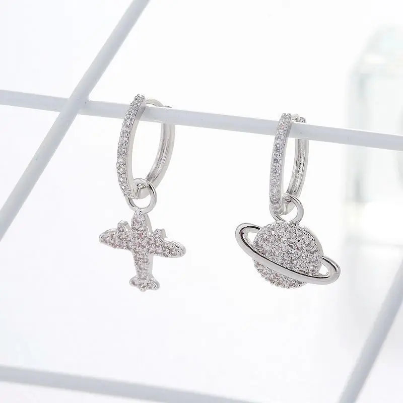 Женские висячие серьги подвески SIPENGJEL блестящие милые с фианитами в виде