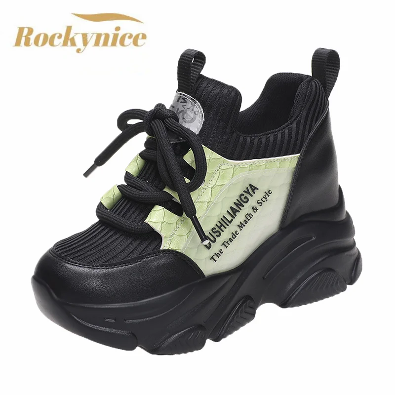 

Women Platform Sneakers New 2022 Spring Running Chunky Shoes 9CM Woman Sneakers Breathable Casual Sports Dad Shoes Zapatos Mujer
