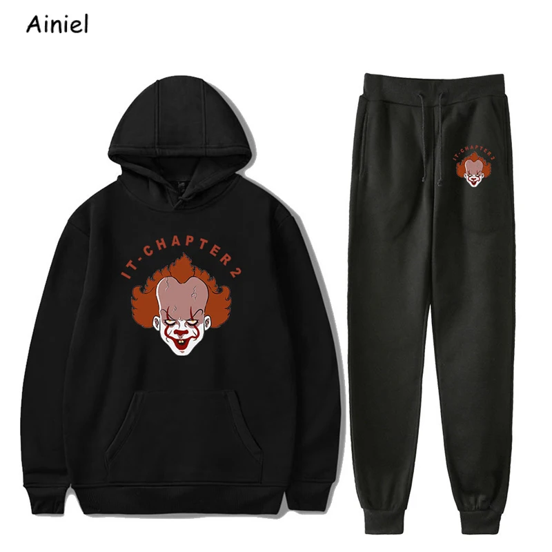 Костюм Худи с изображением Пеннивайза из фильма "Оно: Часть вторая" - штаны с лампасами, верх с капюшоном, костюм клоуна, худи с изображением Джокера, костюмы для женщин и мужчин.