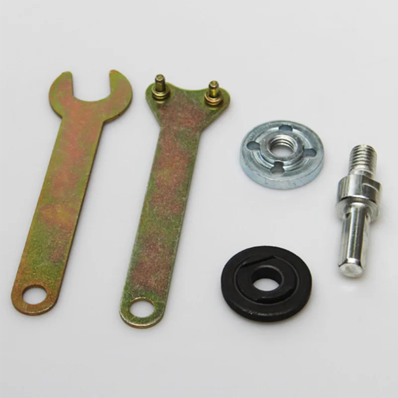 

Angle Die Grinder Disc Holder Wrench Inner + Outer Nut Mandrel Spanner Adapter Tools Kit Power Tool Accessories