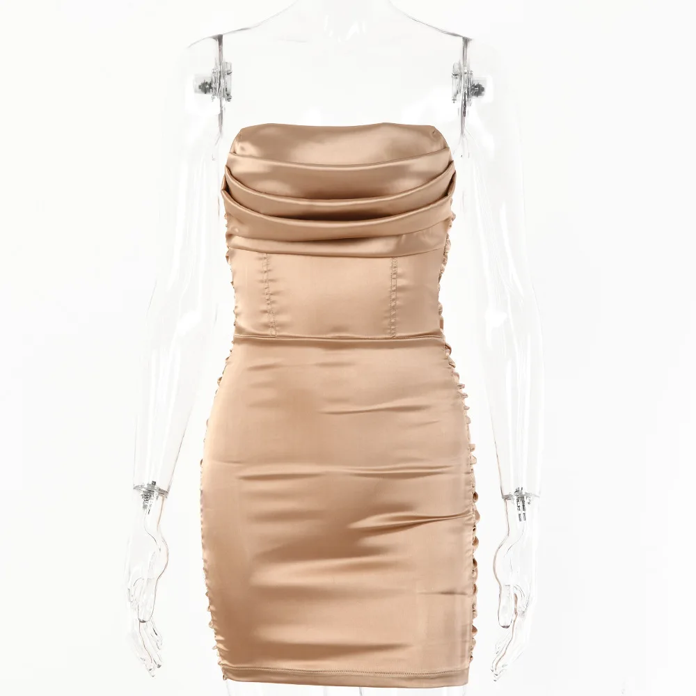 

Women's Sexy Open Back Pleated Dress Dresses for Women Sexy Dress Y2k Dress Undefined Solid Dresses Women 2021red Dress