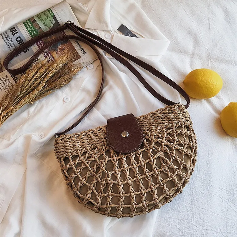 Женская Соломенная Сумка Кроссбоди DikizFly модная дизайнерская женская сумка