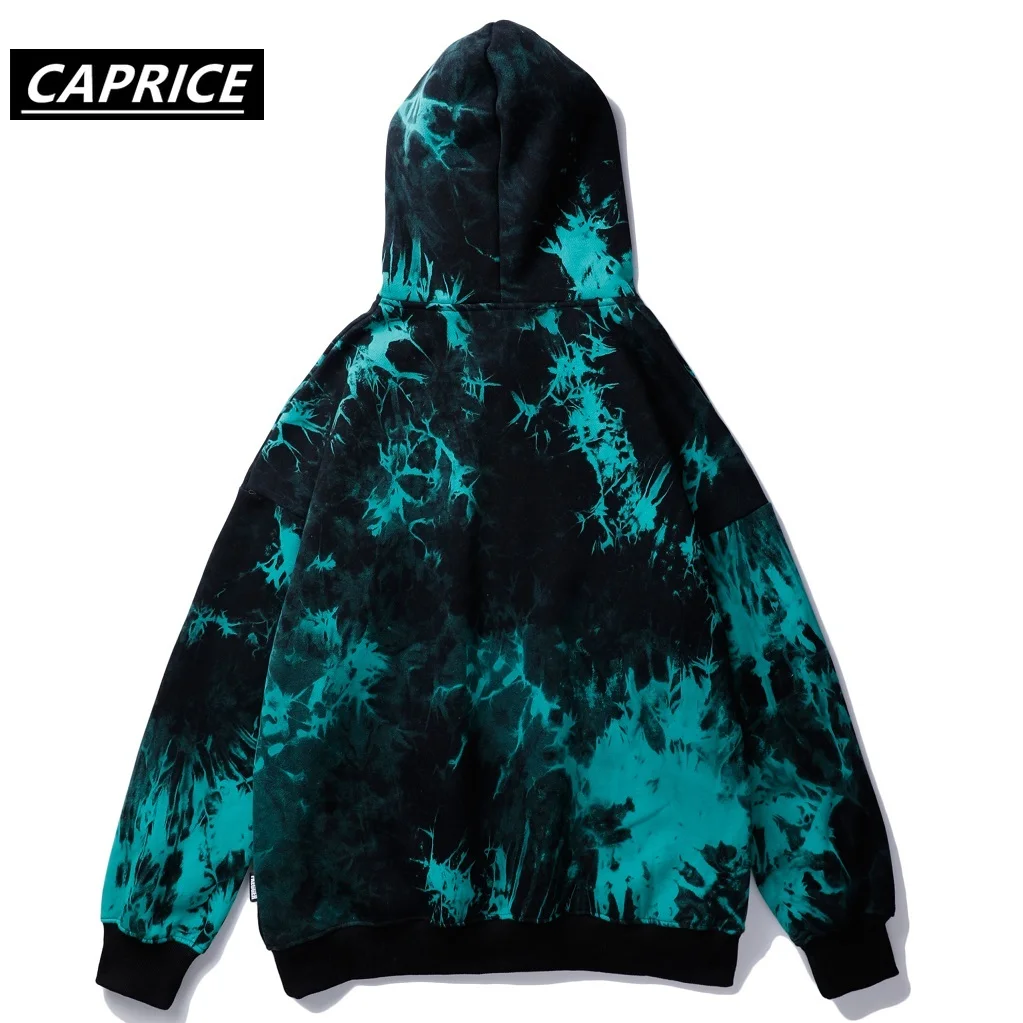 Длинная мужская толстовка с вышивкой Tie Dye, уличная одежда, зимняя одежда с карманами, пуловер в стиле хип-хоп, толстовки, модные повседневные топы в стиле Харадзюку