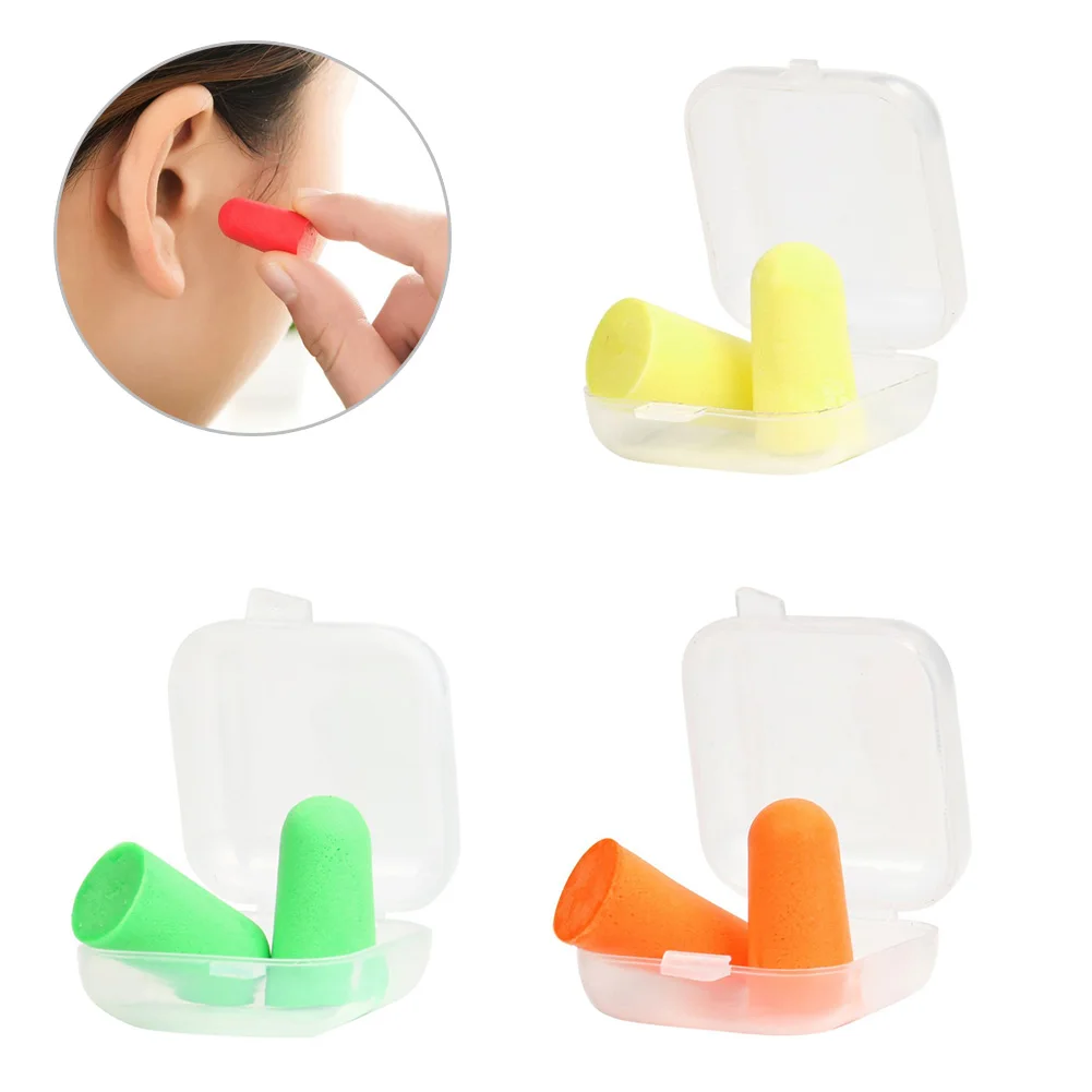 

1 Pair Soft Ear Plugs Memory Foam Dust-Proof Earplugs Sports Anti-noise For Travel Sleeping Tapered Outdoor Camping Accessory
