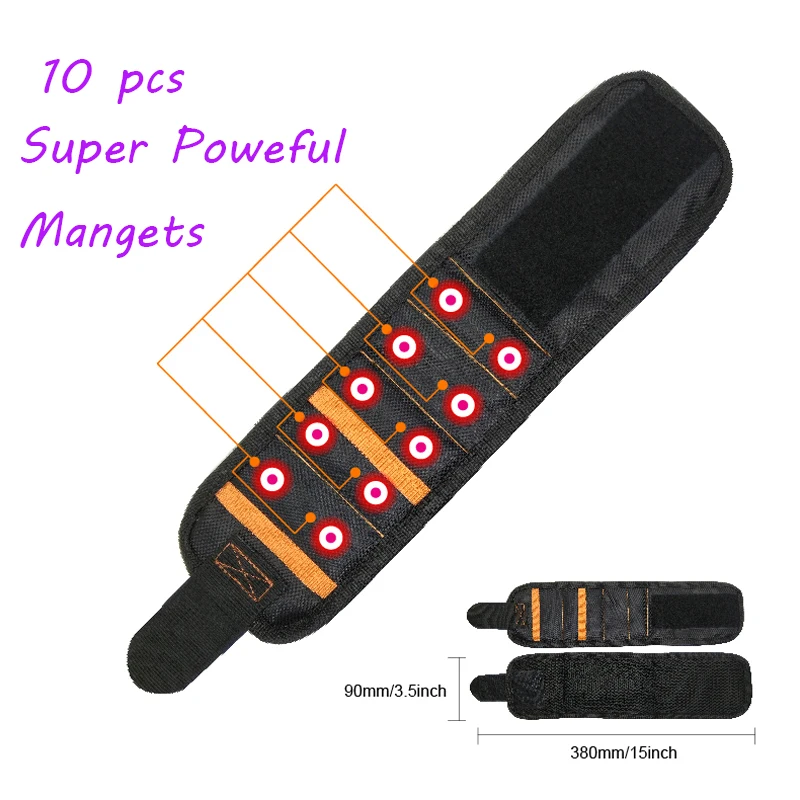 Магнитный браслет из полиэстера портативный держатель для инструментов ремень