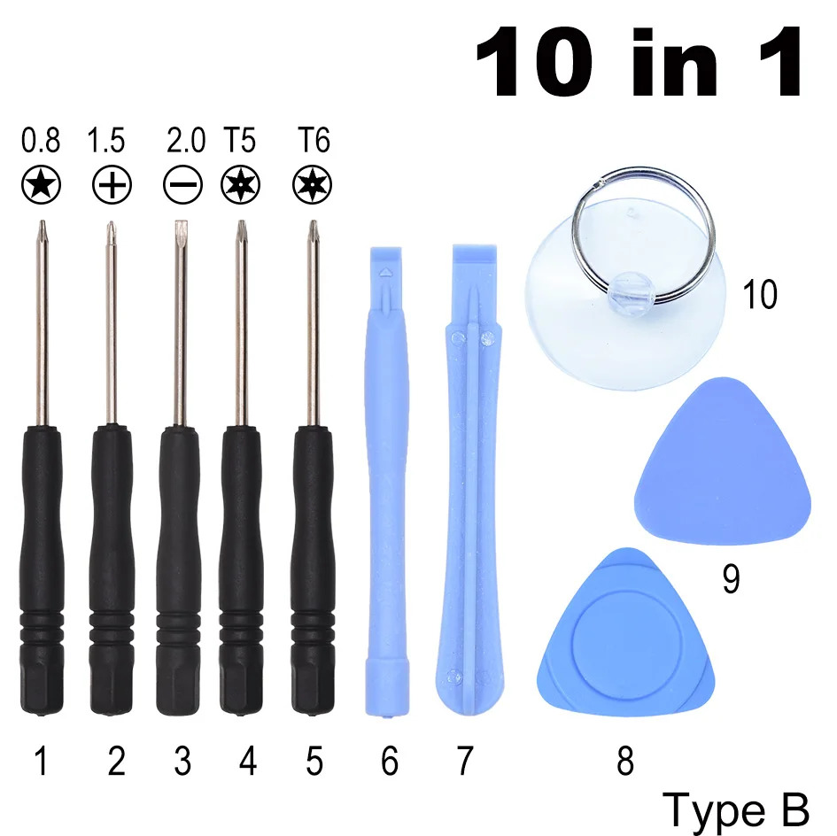 10/11 в 1 Набор инструментов рычажный инструмент для ремонта 0 8 Pentalobe отвертка iPhone