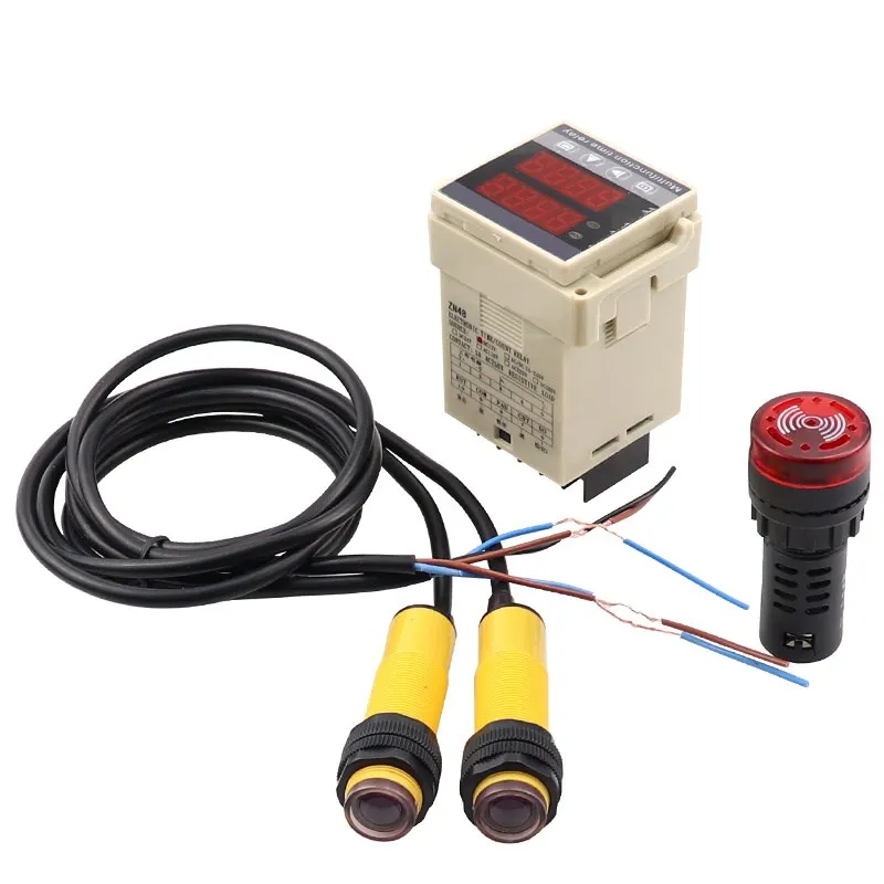 Инфракрасный цифровой счетчик людей с сигнализацией зуммер регулируемый