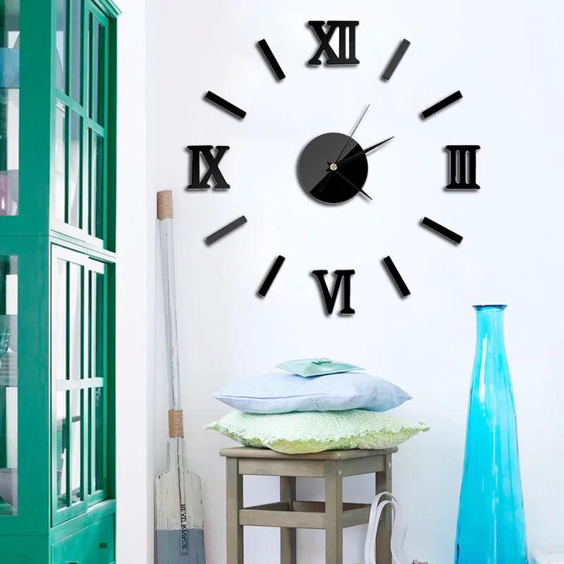 2019 горячая Распродажа 3D DIY часы настенные Horloge акриловые зеркальные наклейки