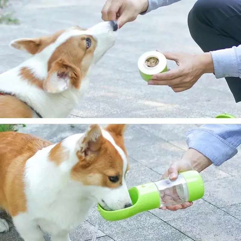 

Portable Pet Dog Water Bottle Feeder Bowl Dog Cat food feeding for Puppy Outdoor Walking Travel Supplies