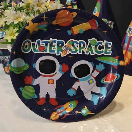 1 Набор космического пространства планета вечерние одноразовая посуда День