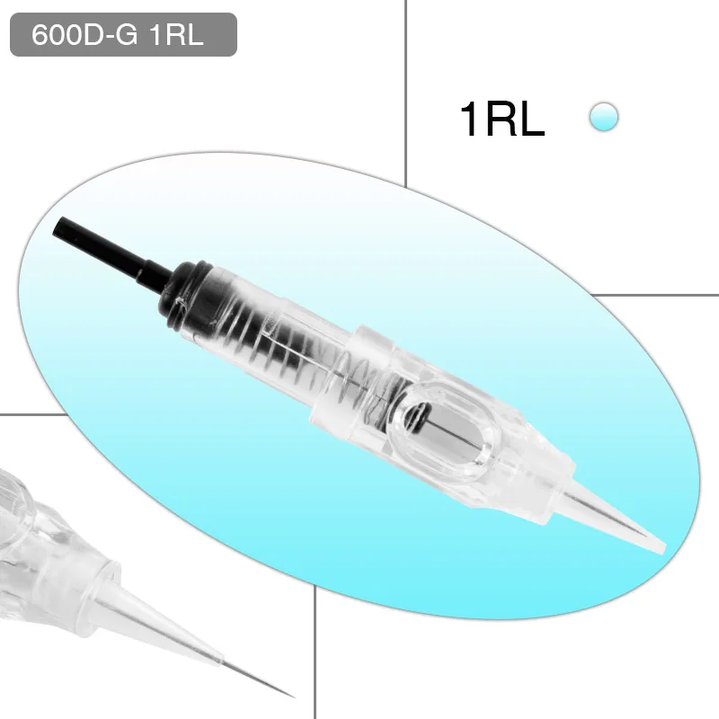 

CHUSE 10 шт. 1RL микроблейдинг Перманентный макияж тату иглы и стерилизованные татуировки иголки для бровей Тату-машинки ручка 600D-G