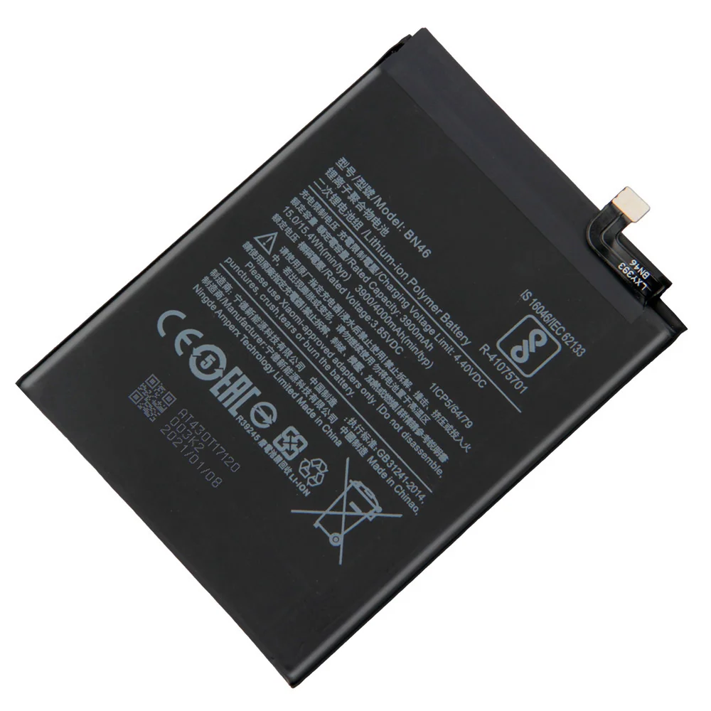 replacement battery bn46 for xiaomi redmi note8 note 8t 8 redmi 7 redmi7 note 6 note6 rechargeable phone battery 4000mah free global shipping