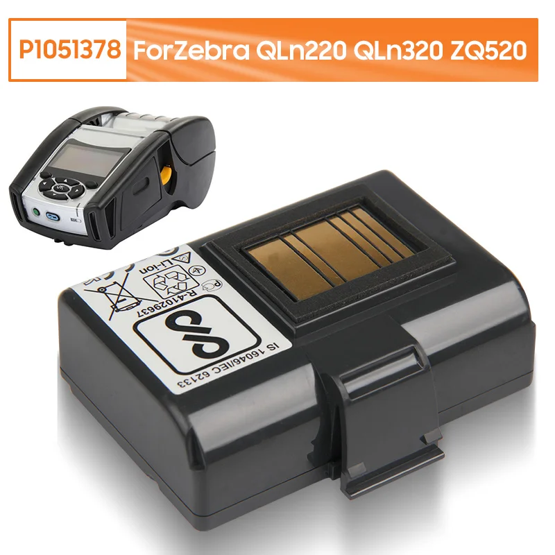 100% Оригинальный запасной аккумулятор P1051378 для Zebra QLn220 QLn320 QLn220HC ZQ520 Подлинная