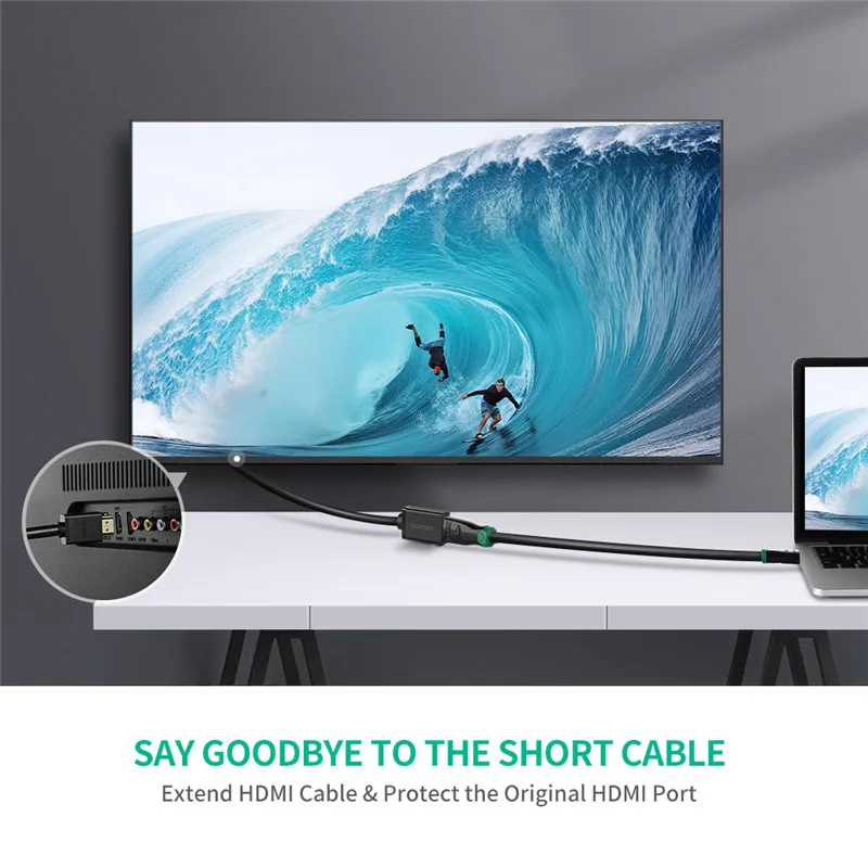 Ugreen HDMI-совместимый Удлинительный кабель 4K 60Hz V2.0 мужской и женский для HDTV