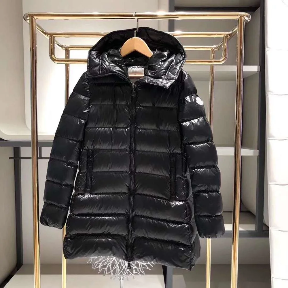 

Chaqueta de plumn gruesa y clida para mujer, chaqueta entallada de corte en A, de длина media, с капучинатором, de 90 pulgadas,