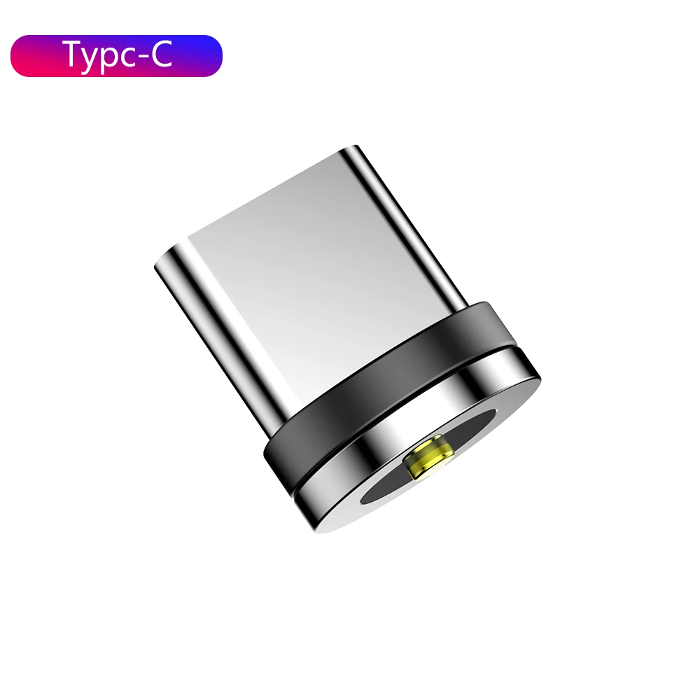 Магнитный Micro usb type C кабель для зарядки данных для iPhone 11 Pro XS Max 7 8 samsung Android 3A провод для быстрой зарядки 1 м 2 м USBC type C - Цвет: Only Plug For Type C
