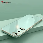 Высококачественный силиконовый чехол с покрытием для телефона Huawei P smart 2021 Y7a, чехол с прямыми краями, ультратонкая мягкая задняя крышка