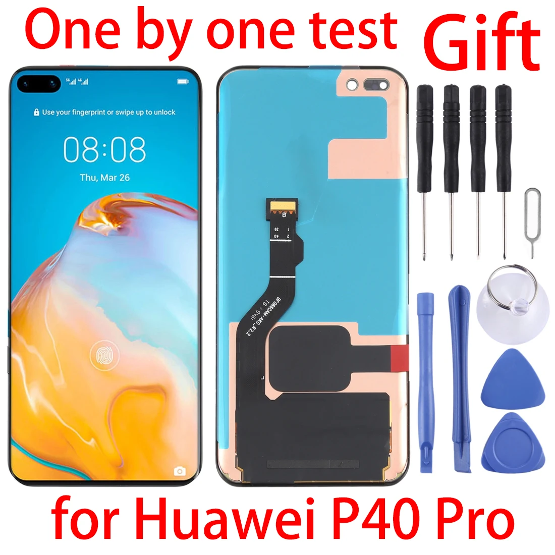 Pantalla LCD y digitalizador para Huawei P40 Pro, nuevo, montaje completo-0
