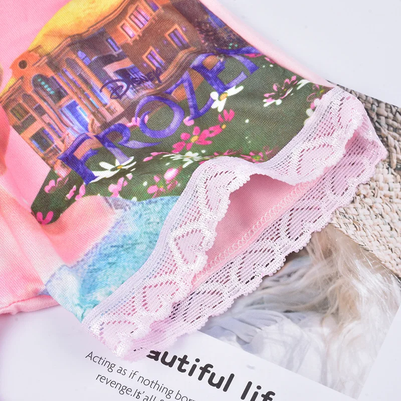4pcs Children Girls Cotton Panties Underwear Cartoon Silk Touch girls boxer Baby Briefs Toddler underwear Soft For | Детская одежда и