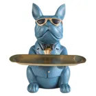 Лоток для хранения милые Скульптуры Животных Смола бульдог украшение для хранения входной ключ закуска лоток для хранения мелких предметов _ WK