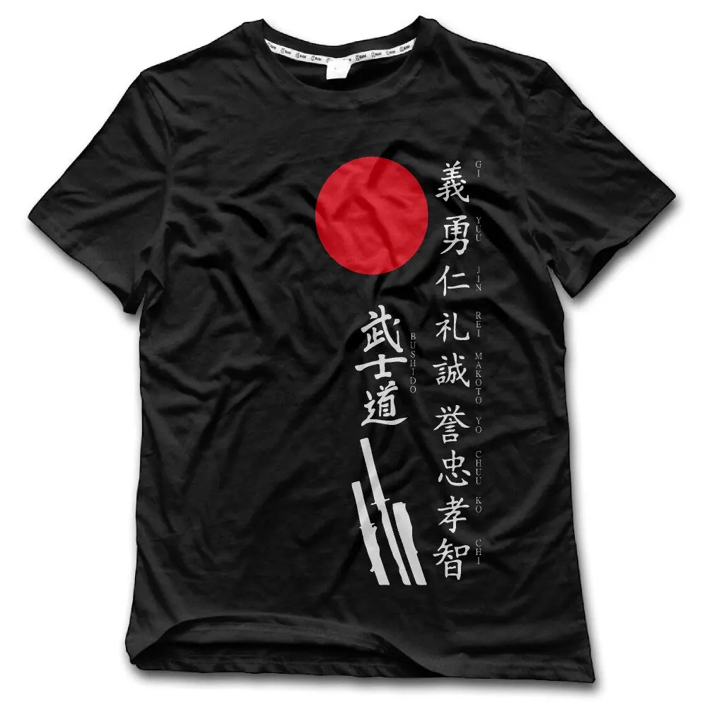 Мужская футболка с японским принтом Kanji Samurai Bushido новинка 2020 модная дизайнерская в