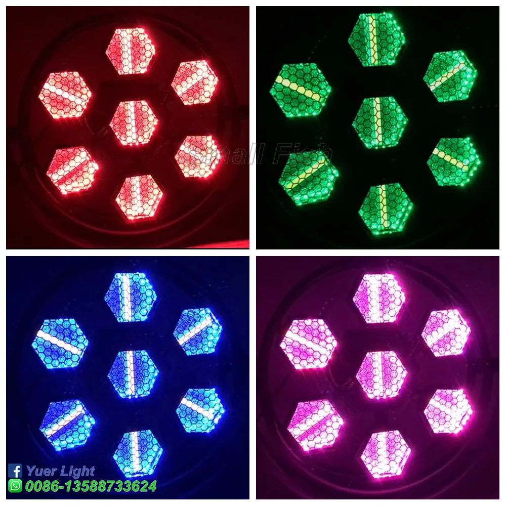 Прожектор музыкальный 7X60W в стиле ретро с 168X1W RGB LED S DMX сценический прожектор