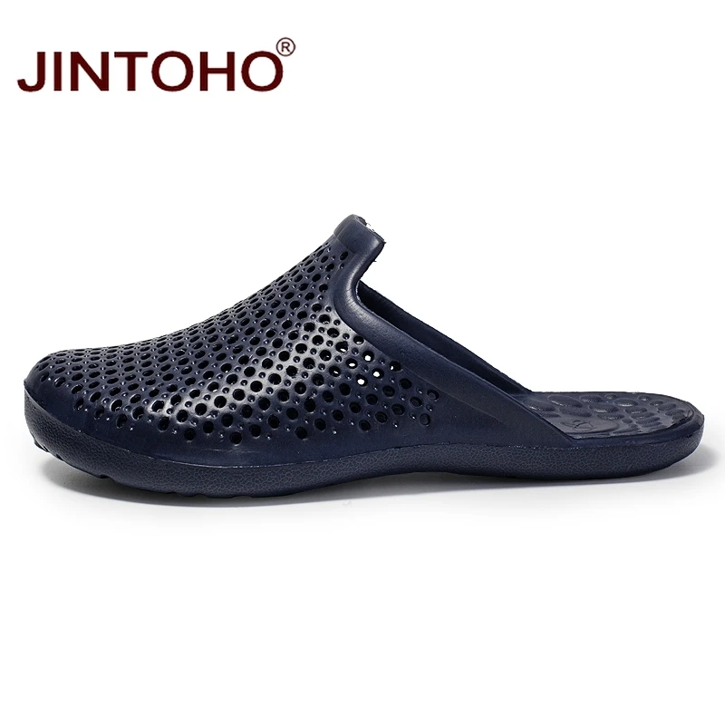 Летние Тапочки JINTOHO унисекс модные мужские тапочки уличная мужская пляжная обувь