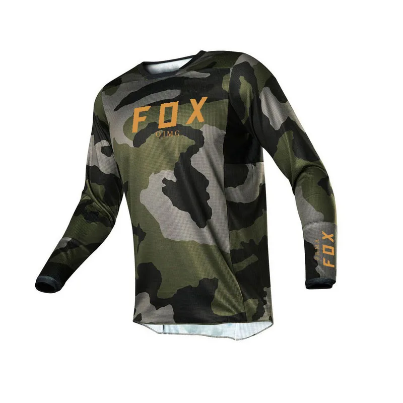 

2021 Men'sBreathable Downhill Jerseys Mountain Bike MTB Shirts Offroad DH Motorcycle Jersey Motocross Sportwear Clothing FOX