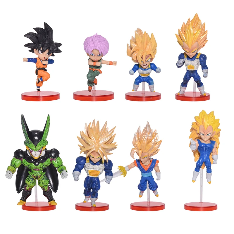 8 стилей Драконий жемчуг Z Goku Вегета Готен ствол мобильный Evolve Q Ver. Экшн-фигурка