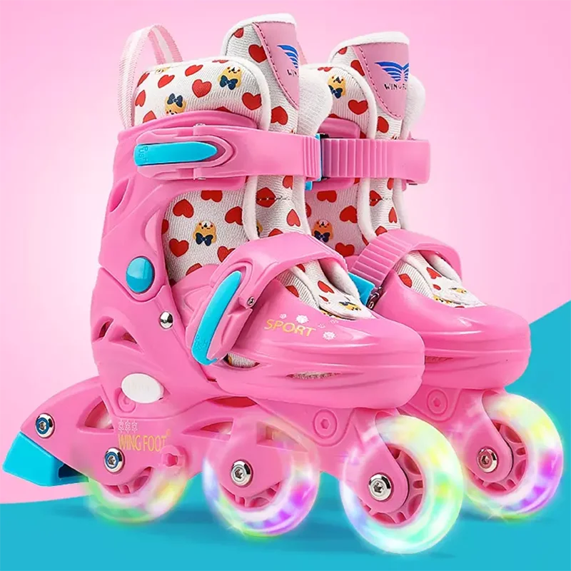 

Skates kids fashion 3 rounds beginner glowing skates club fancy skates flashing