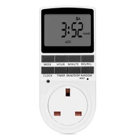 1pc electronic digital timer switch uk plug kitchen timer outlet 230v 7 day 1224 hour outlet programmable timing socket